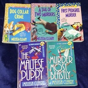 5 Melissa Cleary Paperback Dog Lover Mystery Books